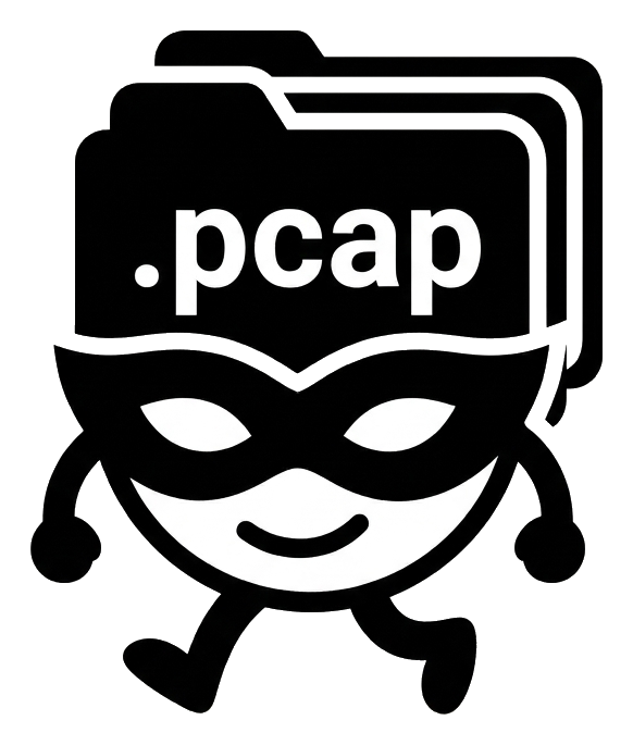 Masked .pcap mascot representing Anoncap producing a safer shareable capture.