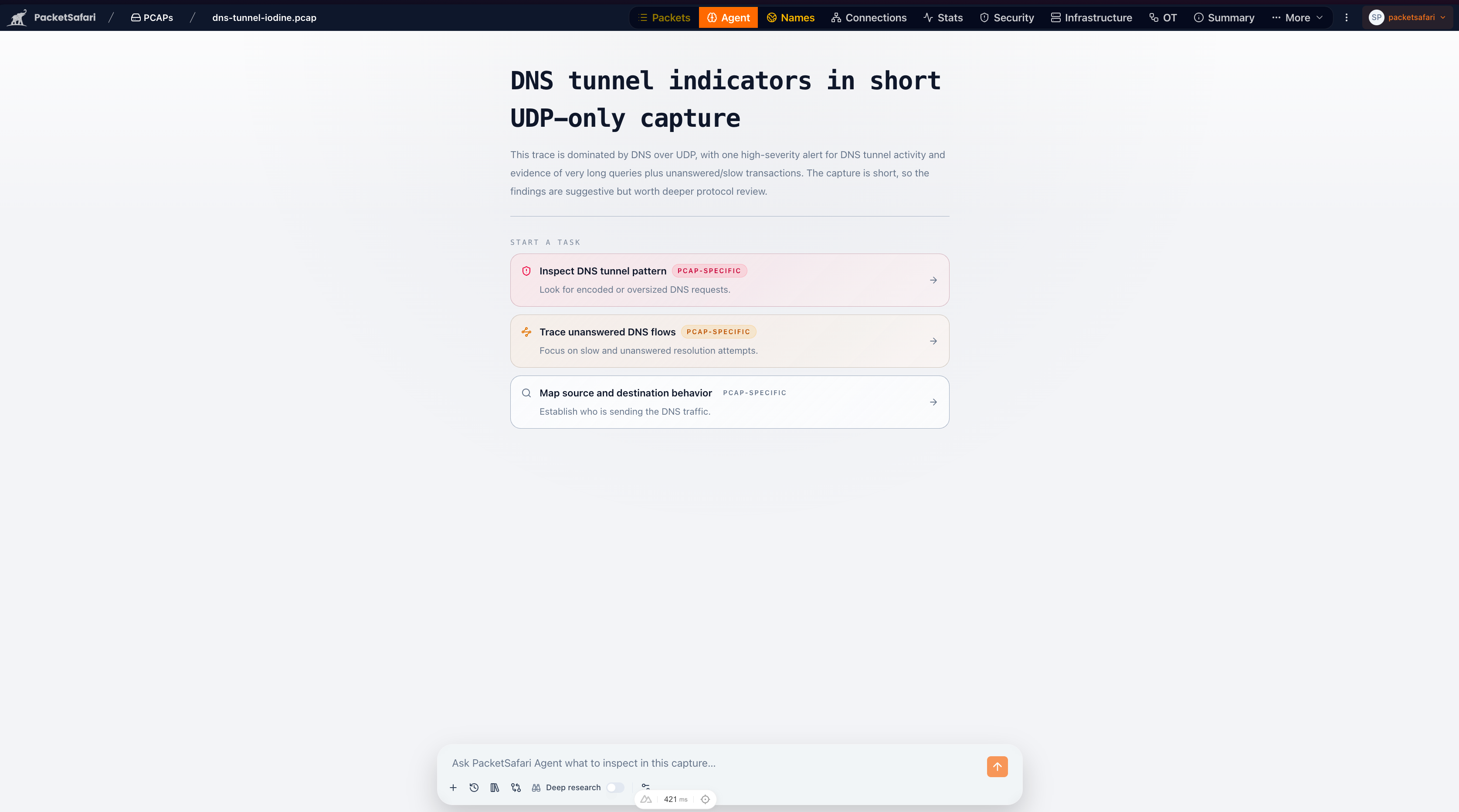 PacketSafari Agent task launcher